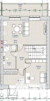 Таунхаус 150м², 3-этажный, участок 16 сот.  