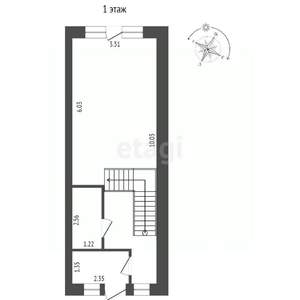 Таунхаус 71м², 2-этажный, участок 1 сот.  