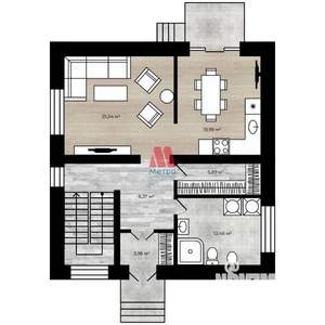 Дом 240м&sup2;, 2-этажный, участок 6 сот.  