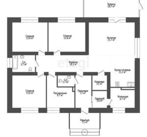Дом 160м², 1-этажный, участок 8 сот.  
