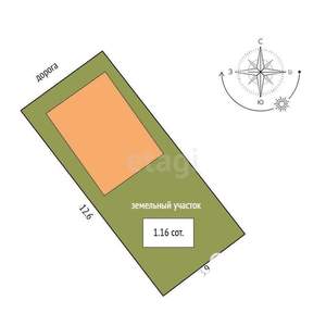 Таунхаус 71м², 2-этажный, участок 1 сот.  