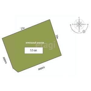 Дом 120м&sup2;, 2-этажный, участок 6 сот.  