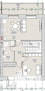Таунхаус 150м², 3-этажный, участок 16 сот.  