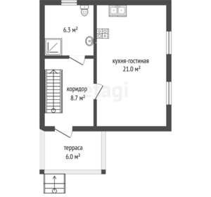 Дом 72м², 2-этажный, участок 7 сот.  