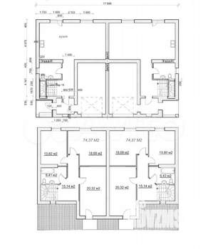 Таунхаус 160м&sup2;, 2-этажный, участок 5 сот.  
