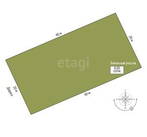 Дом 120м², 1-этажный, участок 8 сот.  