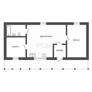 Дом 102м&sup2;, 1-этажный, участок 6 сот.  