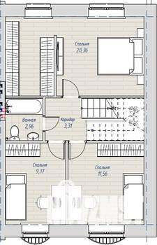 Таунхаус 150м², 3-этажный, участок 16 сот.  