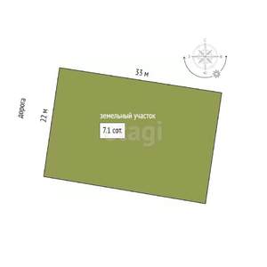 Дом 51м², 1-этажный, участок 7 сот.  