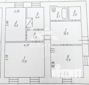Таунхаус 120м&sup2;, 2-этажный, участок 9 сот.  