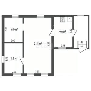 Дом 44м², 1-этажный, участок 5 сот.  