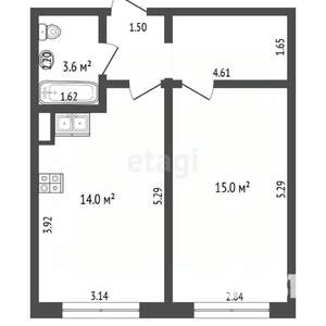 1-к квартира, на длительный срок, 41м2, 13/17 этаж
