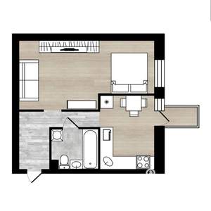 1-к квартира, на длительный срок, 39м2, 6/10 этаж