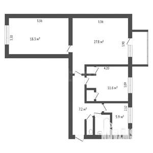 3-к квартира, на длительный срок, 72м2, 2/9 этаж