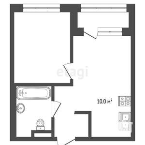 1-к квартира, на длительный срок, 31м2, 9/17 этаж