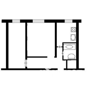 2-к квартира, на длительный срок, 42м2, 3/4 этаж