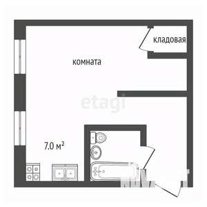 1-к квартира, на длительный срок, 32м2, 4/5 этаж