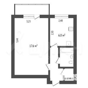 1-к квартира, на длительный срок, 32м2, 4/9 этаж