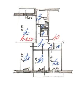 4-к квартира, посуточно, 77м2, 3/5 этаж