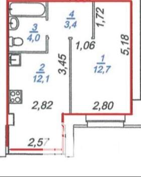 1-к квартира, на длительный срок, 32м2, 10/10 этаж