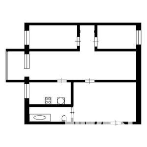 3-к квартира, на длительный срок, 56м2, 3/4 этаж