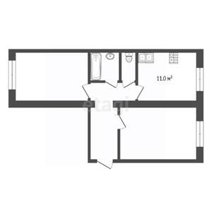 2-к квартира, на длительный срок, 60м2, 3/4 этаж