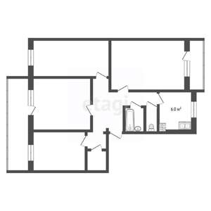 4-к квартира, посуточно, 77м2, 3/5 этаж