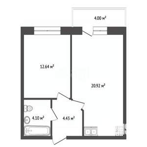 1-к квартира, на длительный срок, 35м2, 7/14 этаж