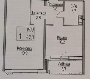 1-к квартира, на длительный срок, 40м2, 13/16 этаж