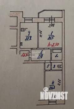 2-к квартира, на длительный срок, 54м2, 3/10 этаж