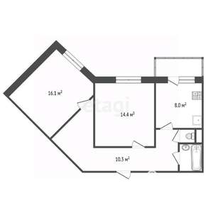 2-к квартира, на длительный срок, 55м2, 5/10 этаж