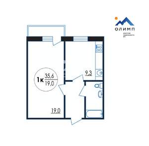 1-к квартира, на длительный срок, 36м2, 4/10 этаж