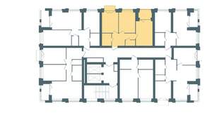 2-к квартира, строящийся дом, 55м2, 7/10 этаж
