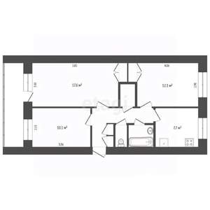3-к квартира, вторичка, 61м2, 8/9 этаж