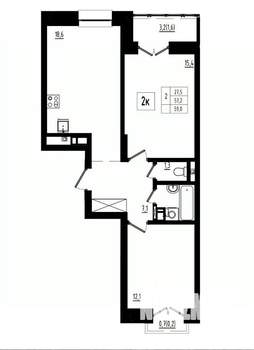 2-к квартира, вторичка, 59м2, 4/12 этаж