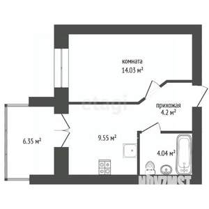 1-к квартира, вторичка, 35м2, 7/9 этаж