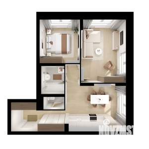 2-к квартира, вторичка, 57м2, 14/17 этаж