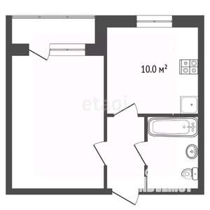 1-к квартира, вторичка, 51м2, 3/12 этаж