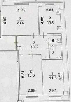 3-к квартира, вторичка, 73м2, 12/17 этаж
