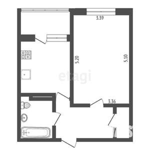 1-к квартира, вторичка, 42м2, 11/15 этаж