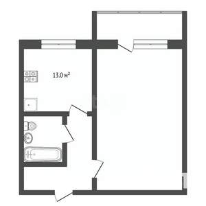 1-к квартира, вторичка, 41м2, 16/23 этаж