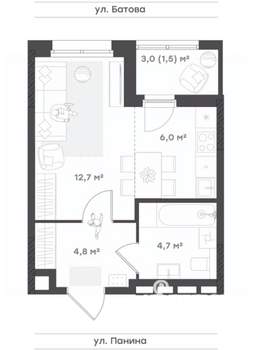 Студия квартира, вторичка, 29м2, 8/18 этаж