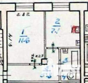 1-к квартира, вторичка, 28м2, 1/3 этаж