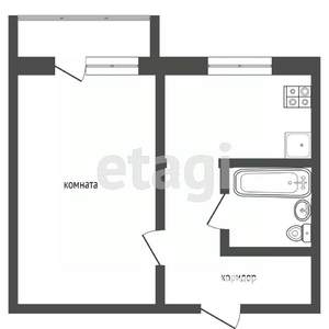1-к квартира, вторичка, 29м2, 4/5 этаж