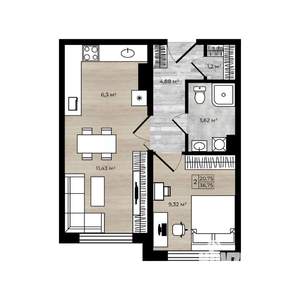 1-к квартира, вторичка, 37м2, 10/18 этаж