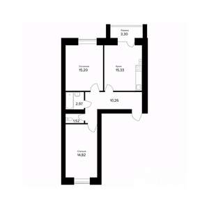 2-к квартира, вторичка, 62м2, 3/5 этаж