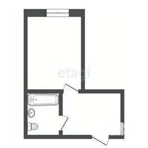Студия квартира, вторичка, 28м2, 6/10 этаж
