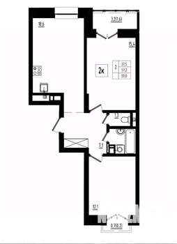 2-к квартира, вторичка, 59м2, 10/12 этаж