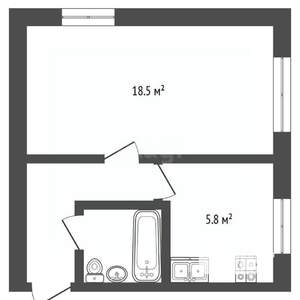 1-к квартира, вторичка, 22м2, 3/9 этаж