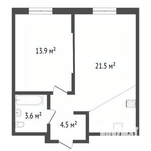 1-к квартира, вторичка, 22м2, 8/9 этаж
